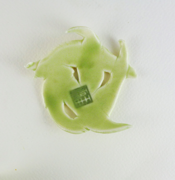 MJe-19.60 Small Free Form Soap Dish, Pale Green